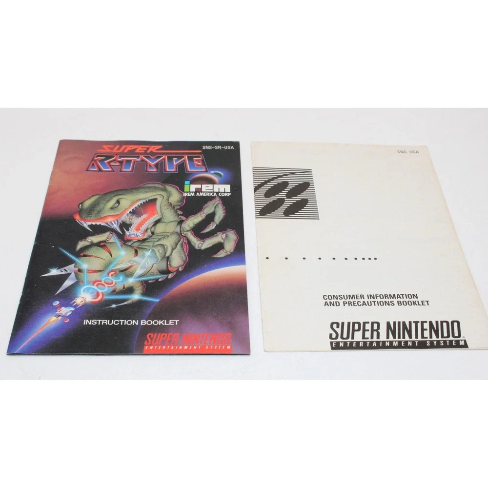 SNES Super R-Type for Super Nintendo‎ CIB Complete w/Manual Poster Dust Cover